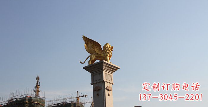 宁波飞狮黄铜室内狮子雕塑