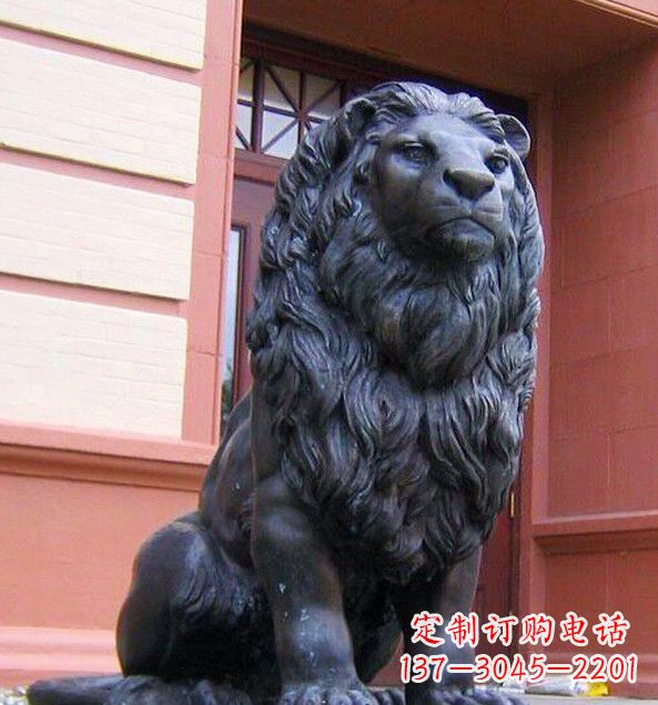 宁波非洲狮子铜雕塑