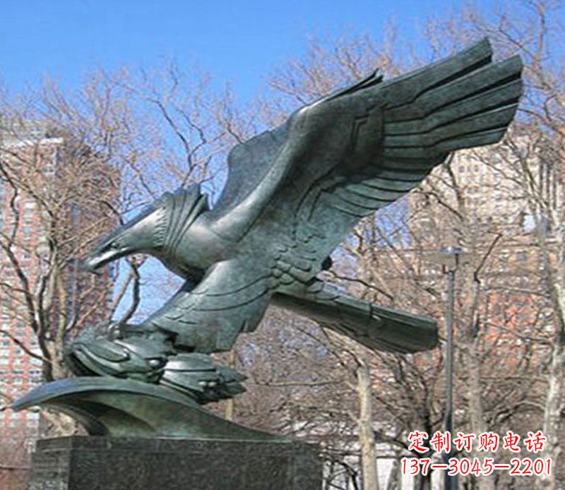 宁波飞鹰石雕动物景观雕塑