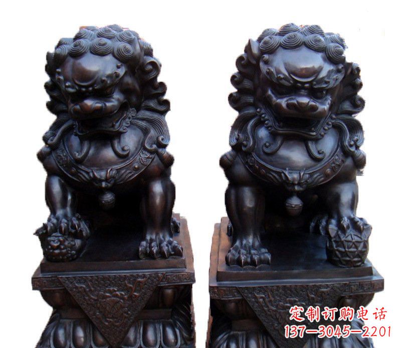 宁波纯铜故宫狮子摆件雕塑