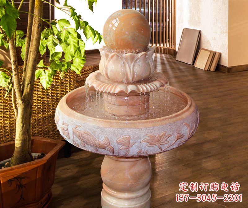 宁波风水球石雕图片