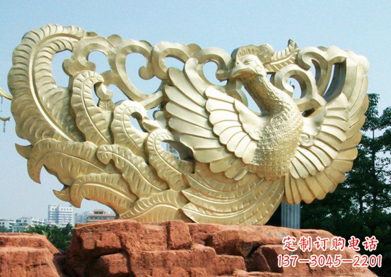 宁波凤凰古代神兽铜雕