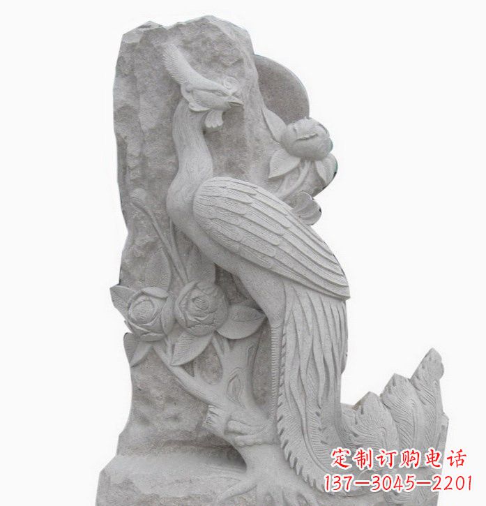 宁波凤凰牡丹石雕222