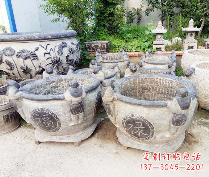 宁波福禄招财石雕水缸