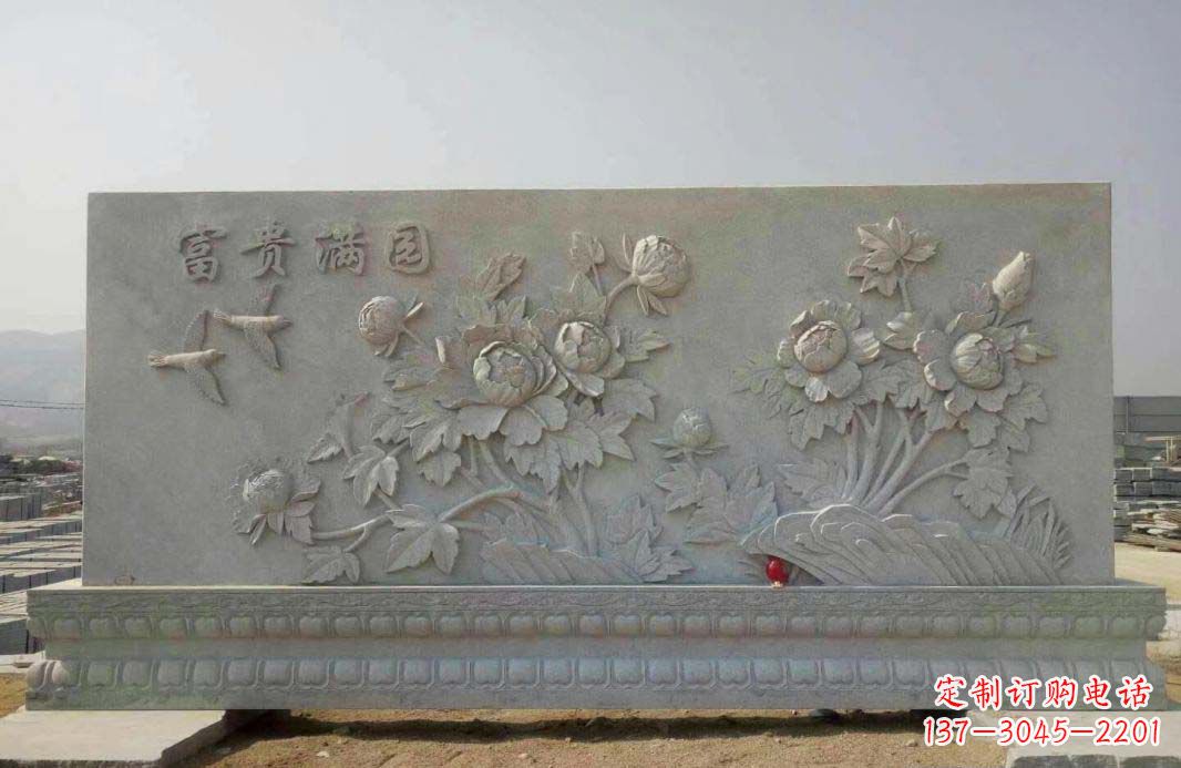 宁波富贵满园·牡丹花石雕塑