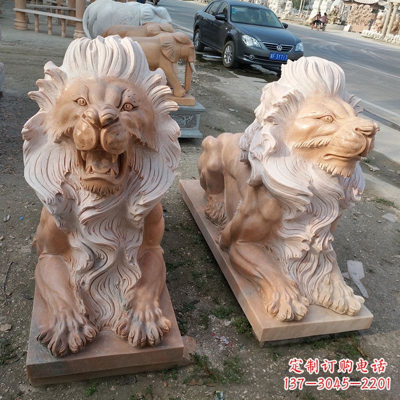 宁波港币狮子爬狮雕塑——经典的海洋之神艺术