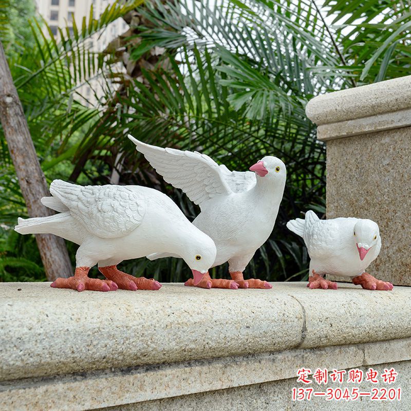 宁波纯美飞翔——手工鸽子雕塑