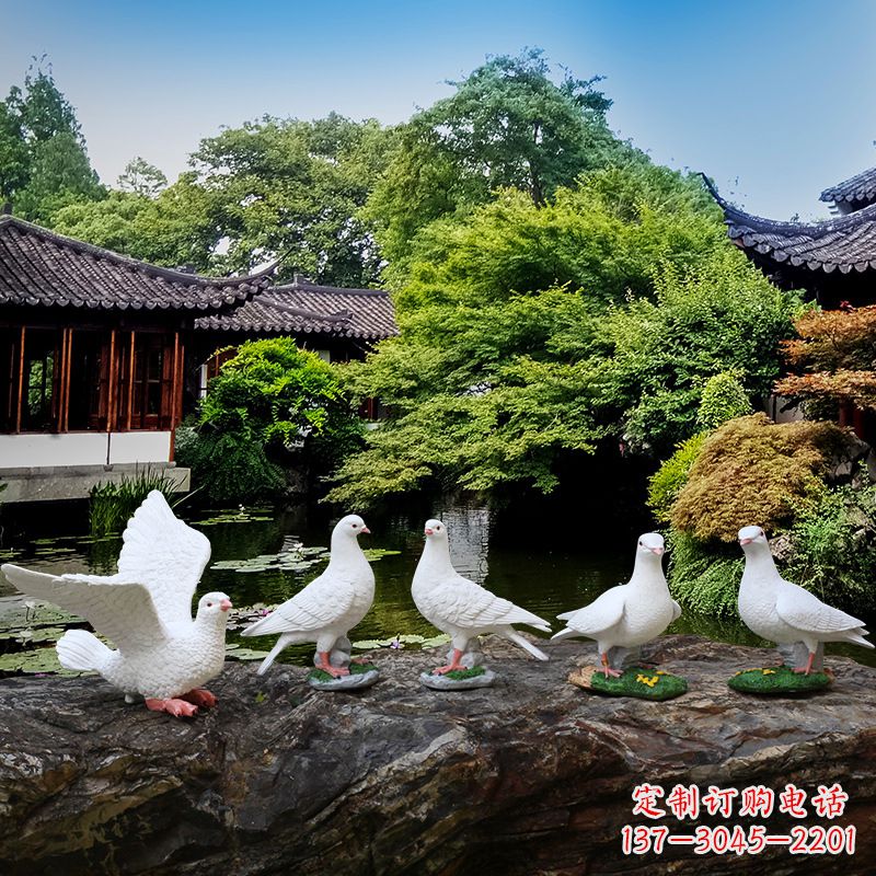 宁波令人惊艳的鸽子雕塑