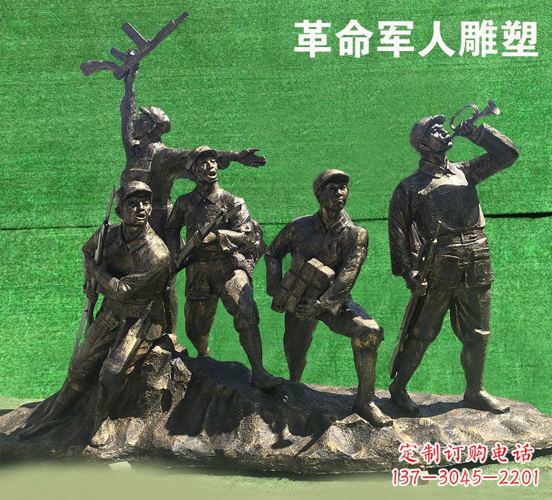 宁波革命军人抗战纪念铜雕塑—缅怀抗战英雄