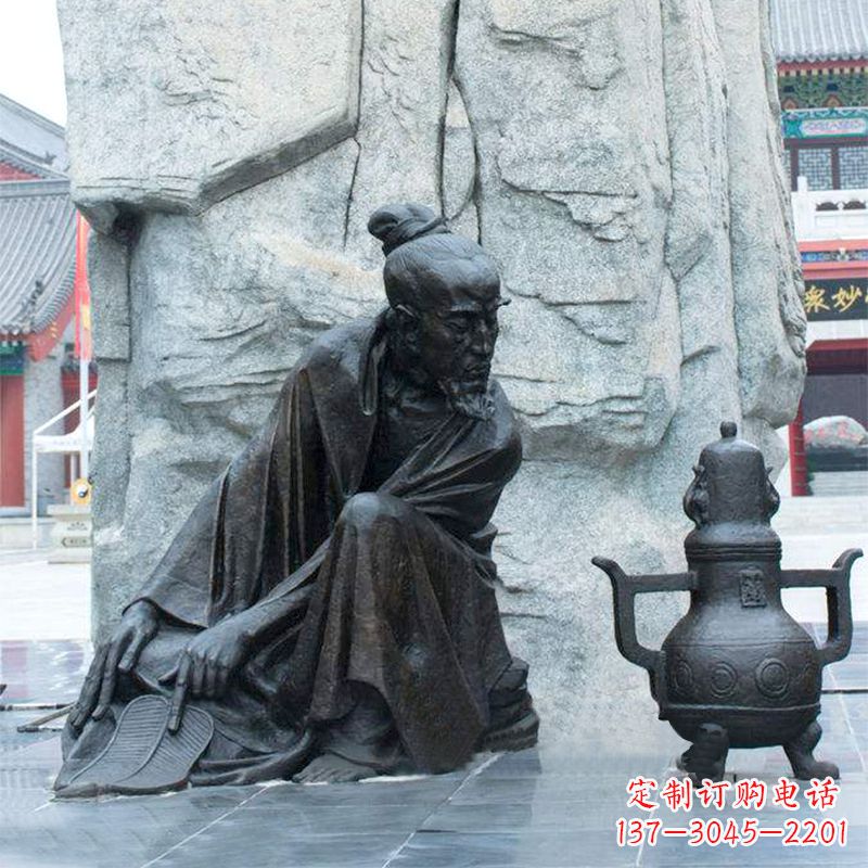 宁波中国医史传承葛洪炼丹情景雕塑