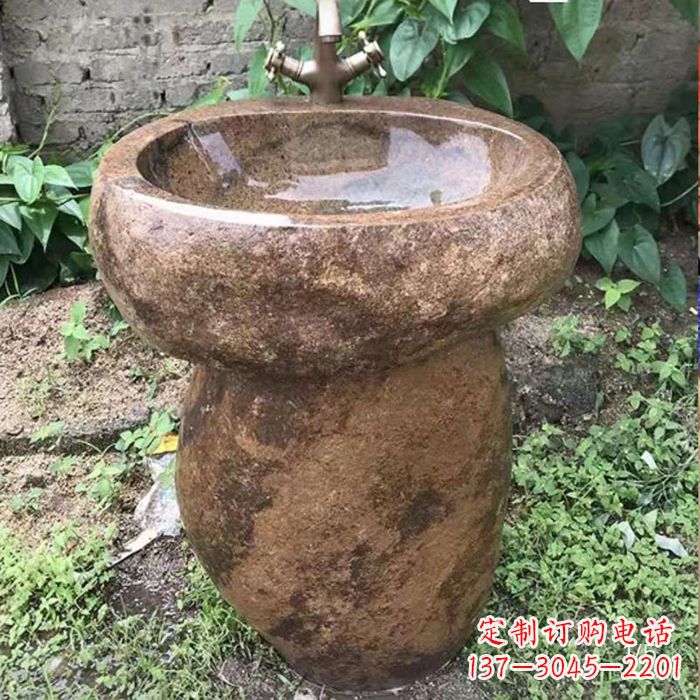 宁波精美手雕石花盆,传承古典品位