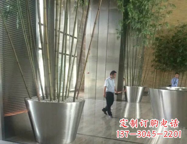 宁波品质不锈钢花盆景观雕塑
