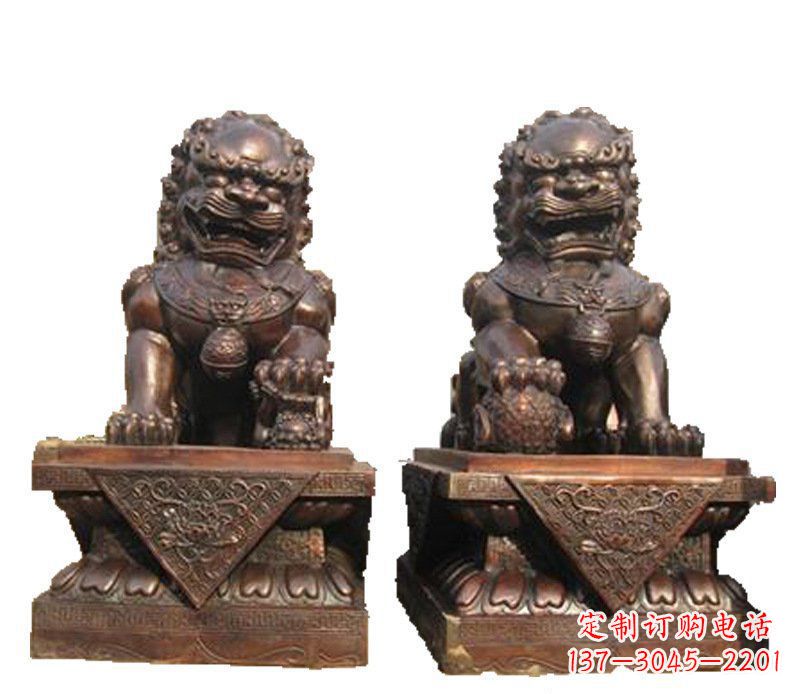 宁波公司汇丰狮子铜雕塑摆件 (2)
