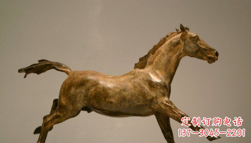 宁波铜雕动物奔跑马