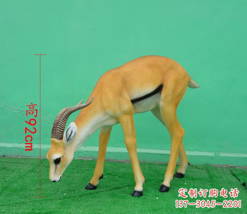宁波公园玻璃钢动物仿真羚羊雕塑