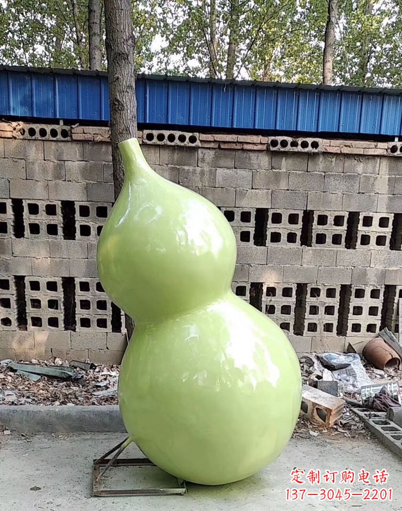 宁波公园装饰休闲雕塑——葫芦仿真玻璃钢雕塑