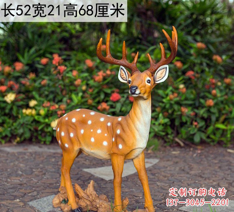 宁波公园玻璃钢仿真梅花鹿