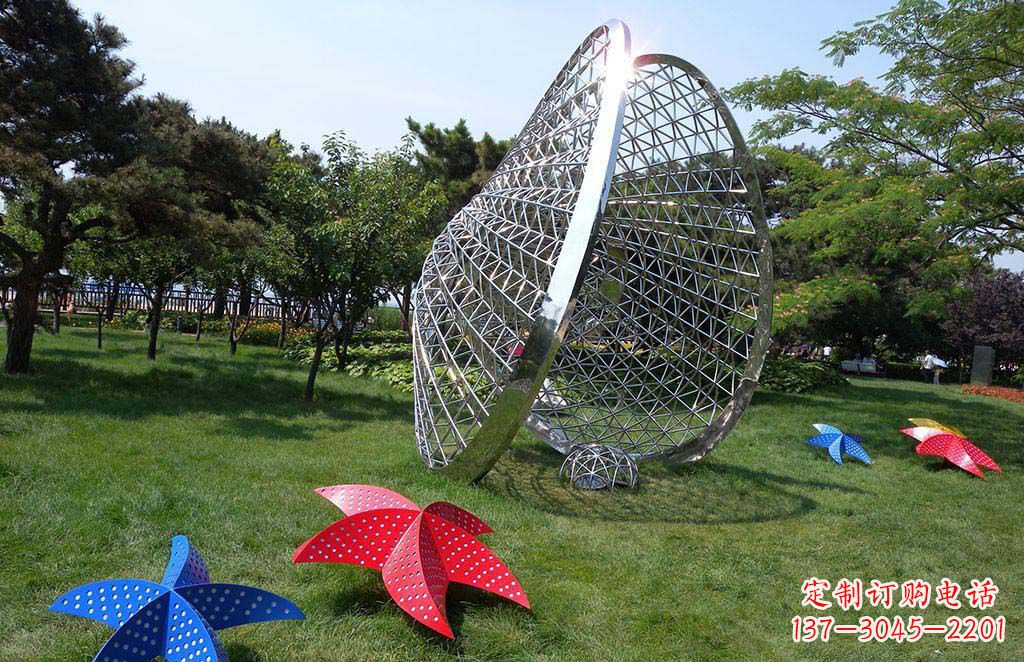 宁波精美不锈钢贝壳海星景观雕塑
