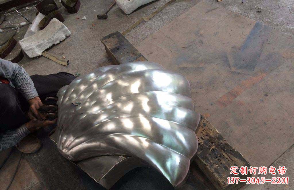 宁波精致现代的不锈钢贝壳雕塑