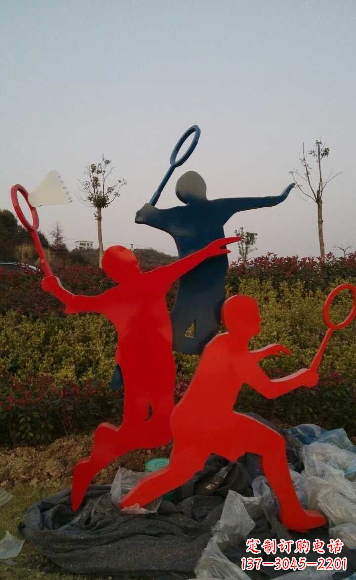 宁波青春活力 羽毛球抽象雕塑