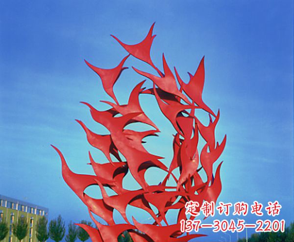 宁波公园不锈钢抽象大雁雕塑1