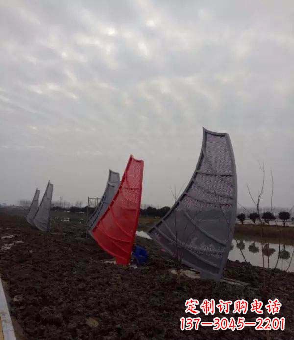 宁波不锈钢抽象帆船雕塑
