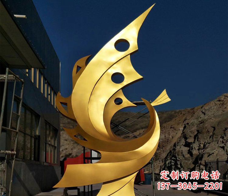 宁波精美不锈钢抽象凤凰景观雕塑