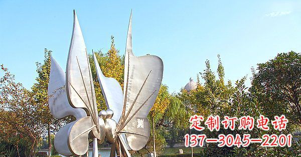 宁波英伦风格精致不锈钢抽象蝴蝶雕塑