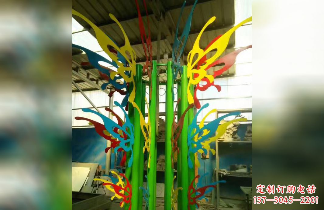 宁波精致的不锈钢抽象蝴蝶景观雕塑