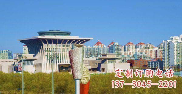 宁波高端特色不锈钢抽象火炬雕塑