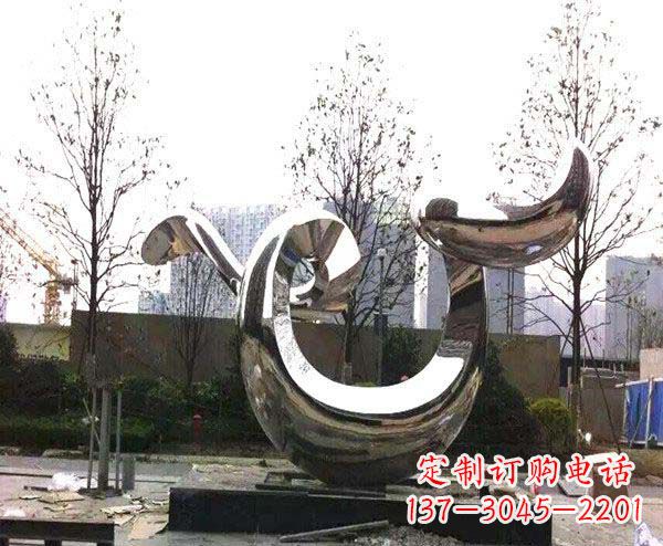 宁波新品发布不锈钢抽象鲸鱼雕塑