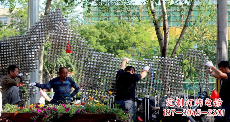 宁波中领雕塑 - 动物抽象不锈钢雕塑