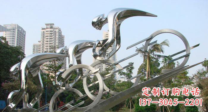宁波不锈钢自行车抽象雕塑