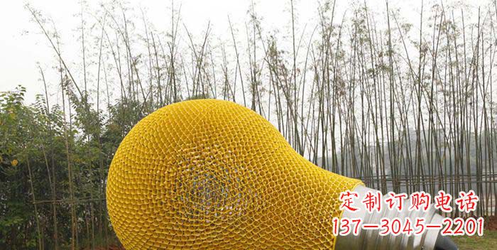 宁波大型不锈钢灯泡雕塑