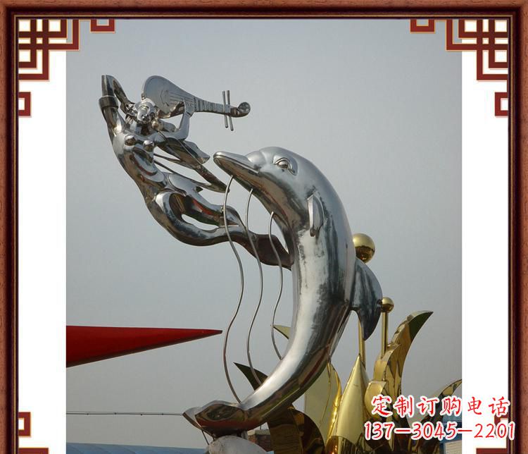 宁波活力满满的海豚雕塑