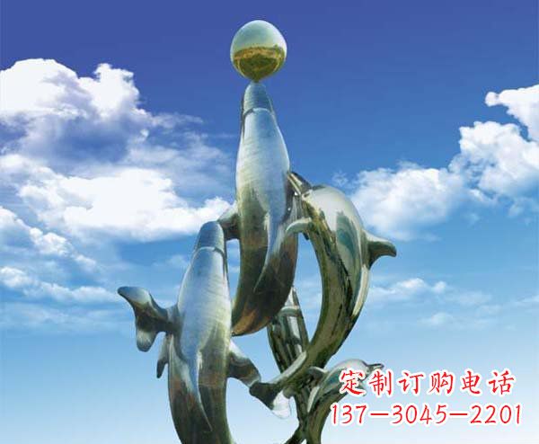 宁波有定制|不锈钢|大型海豚雕塑