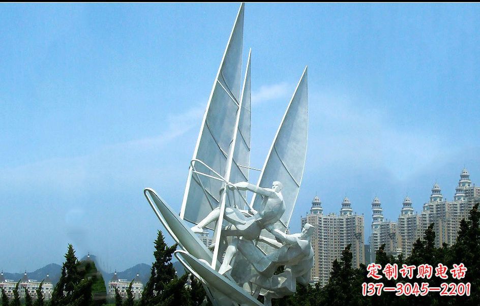 宁波不锈钢帆船比赛雕塑