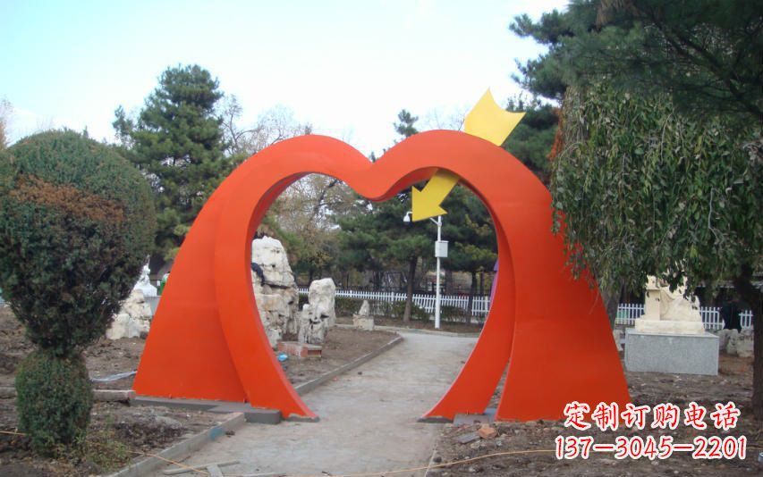 宁波高雅大气的不锈钢拱门雕塑