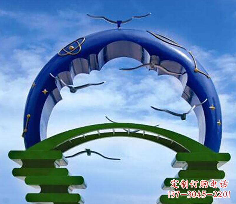 宁波不锈钢帝王拱景观雕塑