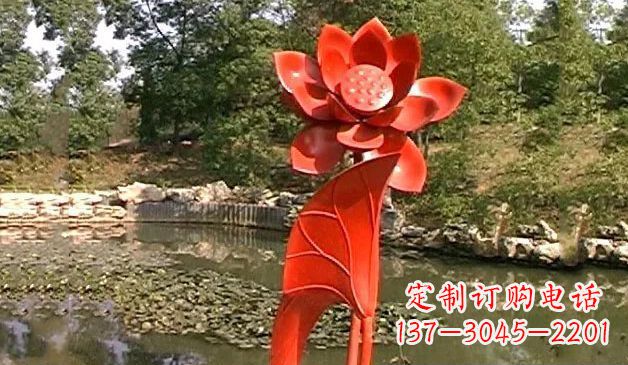 宁波精美不锈钢荷花雕塑