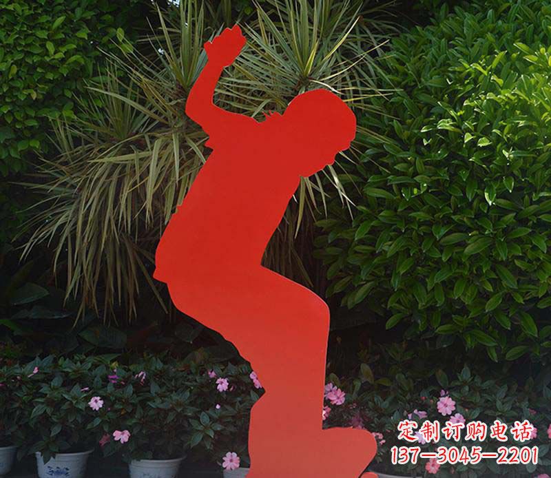 宁波不锈钢男孩滑板雕塑