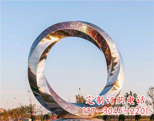 宁波精美的不锈钢圆环景观雕塑