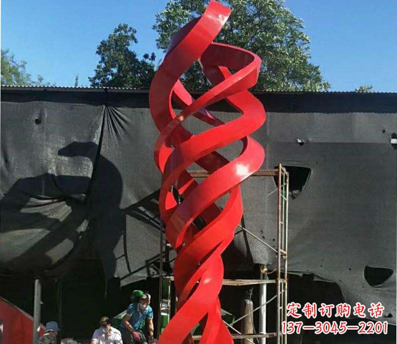 宁波高端不锈钢螺旋飘带景观雕塑