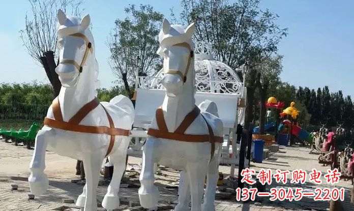 宁波优雅迷人的不锈钢马车雕塑
