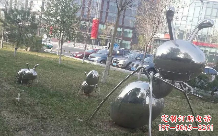 宁波中领雕塑—不锈钢蚂蚁雕塑