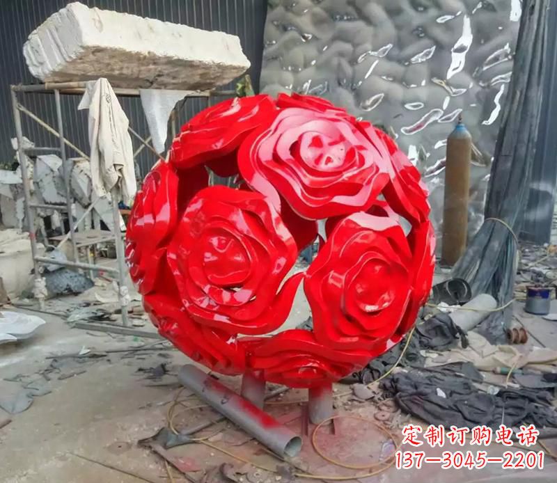 宁波优雅柔美的玫瑰雕塑