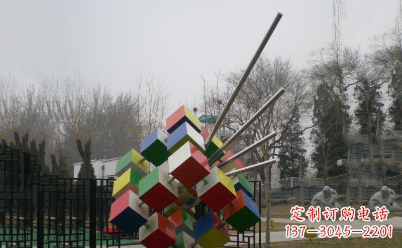 宁波不锈钢魔方雕塑,玩转您的公园