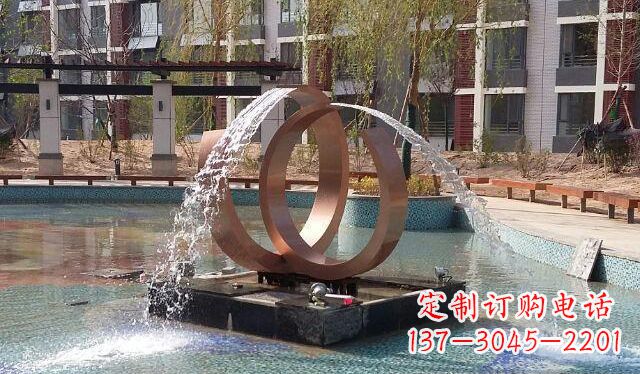 宁波高贵典雅的不锈钢喷泉雕塑