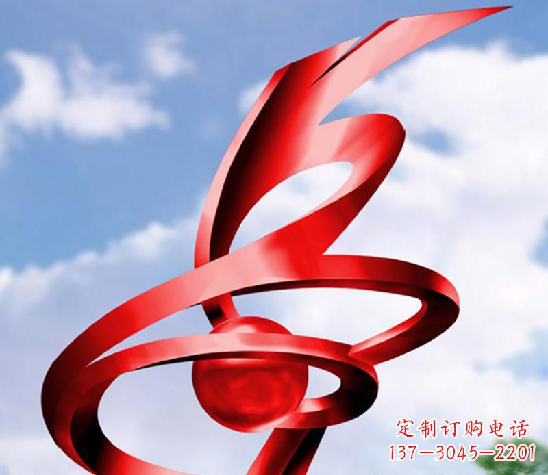 宁波公园装饰不锈钢指环雕塑