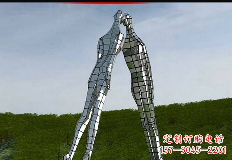 宁波爱的无限,不锈钢情侣人物雕塑